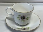 Royal Dover China TeaCup Saucer Set Flower Of October Bone China Made in England — photo 3