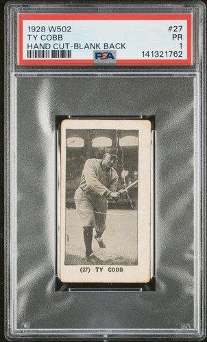 1928 W502 27 Ty Cobb - PSA 1 HOF VERY RARE