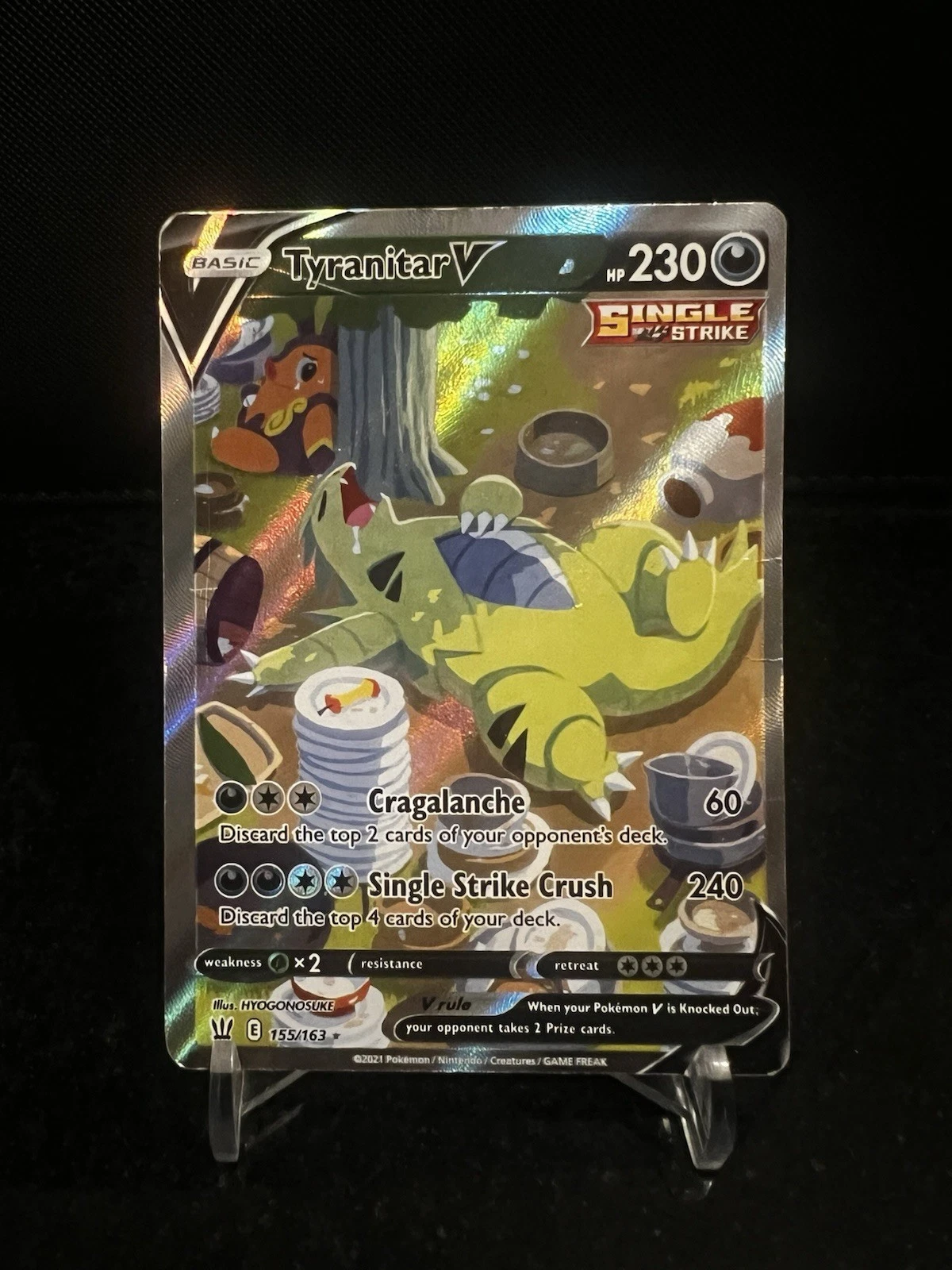 Pokémon TCG Tyranitar v Alt Art Battle Styles Card 155/163