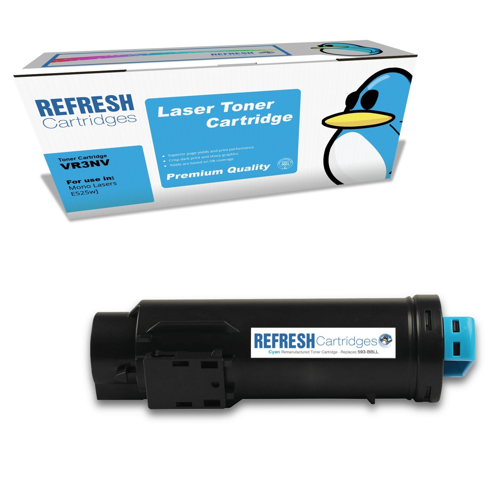 Refresh Cartridges Cyan VR3NV Toner Compatible With Dell Printers