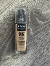 NYX Can t Stop Won t Stop Full Coverage Foundation. True Beige 1.0oz Sealed