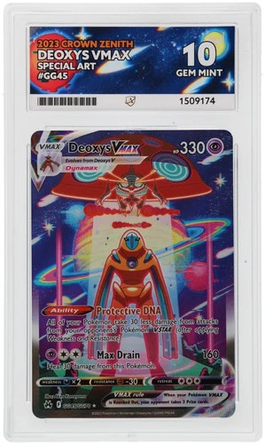 ACE 10 Deoxys Vmax GG45/GG70 Crown Zenith Gem Mint Pokemon