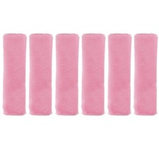 6pcs Car Seat Belt Pad Soft Fiber Seatbelt Shoulder Strap Covers, Pink