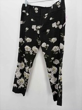 Pre-Owned Alice + Olivia Black Size 4 Floral Dress Pants