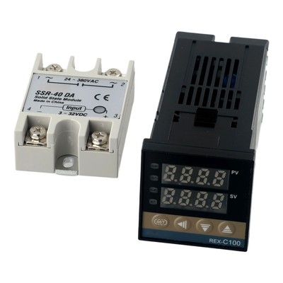 Intelligentes Temperaturregelset mit REX C100 Regler und K Thermoelement