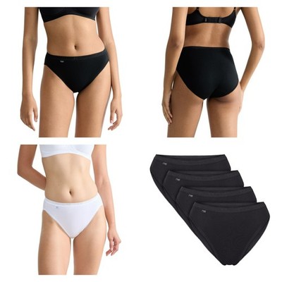 Sloggi Basic+ Tai Knickers 4 Pack Cotton High Leg Briefs 10068838 - RRP £36