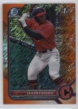 2022 Bowman Chrome Prospects Orange Shimmer Refractor 22/25 Jaison Chourio 03ox