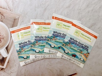 Grass Fed Collagen Peptides + Goat Milk Powder for Skin, Joint, Muscle   5 Pack