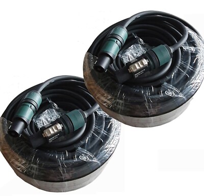 2x 25m 2,5² DJ PA LAUTSPRECHERKABEL SPEAKON RUNDKABEL NEUTRIK NL4FXX STECKER