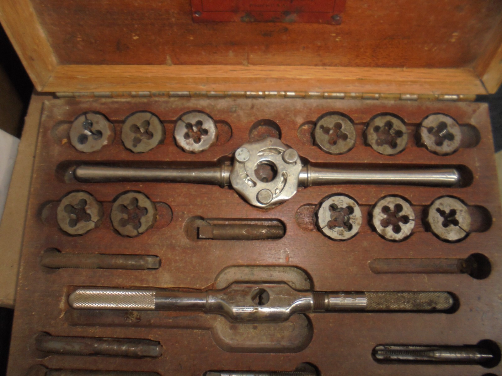 VINTAGE BLUE POINT TAP & DIE SET INSIDE * ORIGINAL WOOD BOX" eBay