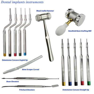 Sinus Lift Osteotome Offset konkave abgewinkelte & gerade Spitze chirurgische Implantate Kit