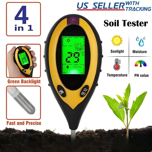 4in1 PH Tester For Soil Water Moisture Light Test Meter for Garden Plant Seeding - Picture 2 of 12