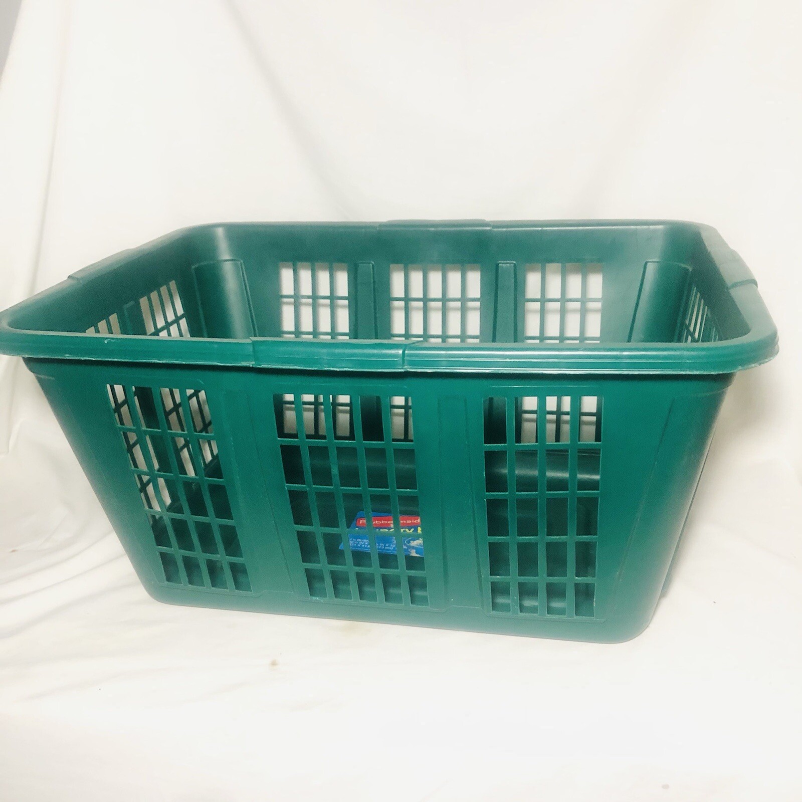 Vtg Retro Rubbermaid Laundry Basket 2965 lime Green Hamper Rectangular ...