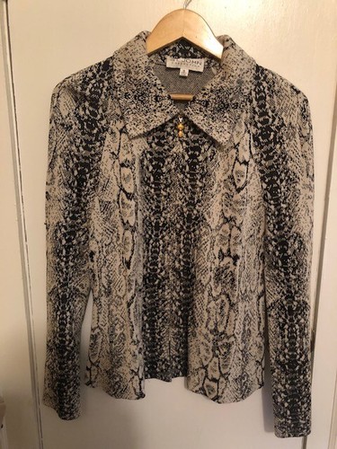 BEAUTIFUL ST. JOHN Animal Print Jacket; Size 12; Pre-Owned; Excellent Condition
