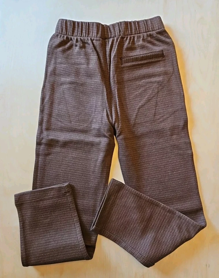 NWT HANNA ANDERSSON BEARY COZY BROWN PULL ON JACQUARD KNIT PANTS 120 6 7 $50 - Image 4 of 4