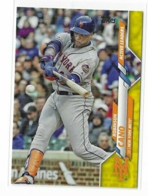 Robinson Cano 2020 Topps Update Yellow Parallel Walgreen's Exclusive 