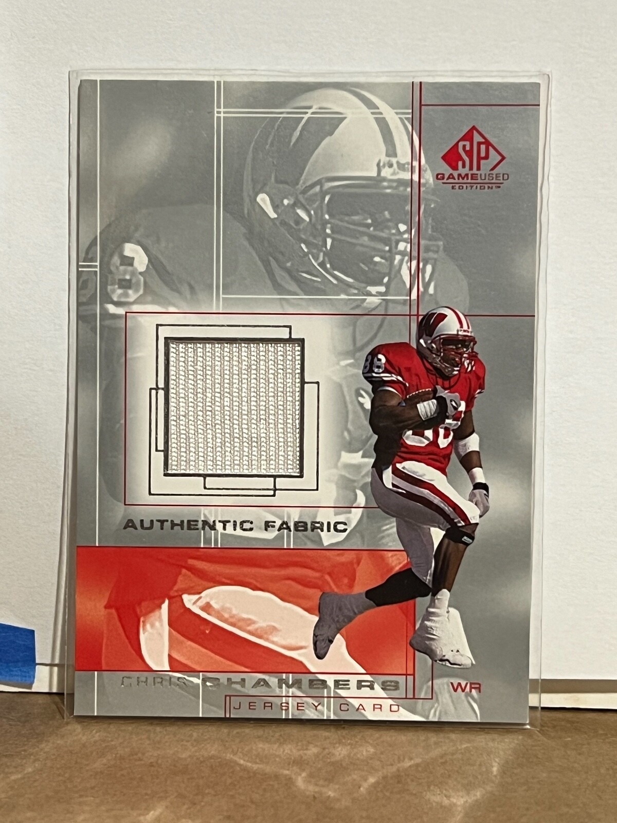 Chris Chambers 2001 SP Game Used Rookie Authentic Fabric Solid White Jersey #CC