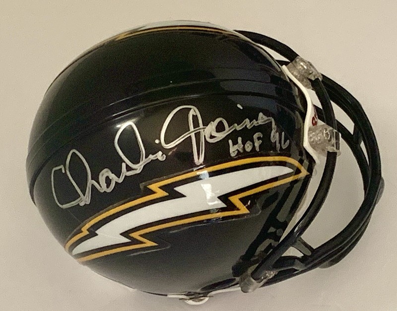 Charlie Joiner signed SD Chargers Mini Helmet nfl riddell San Diego football
