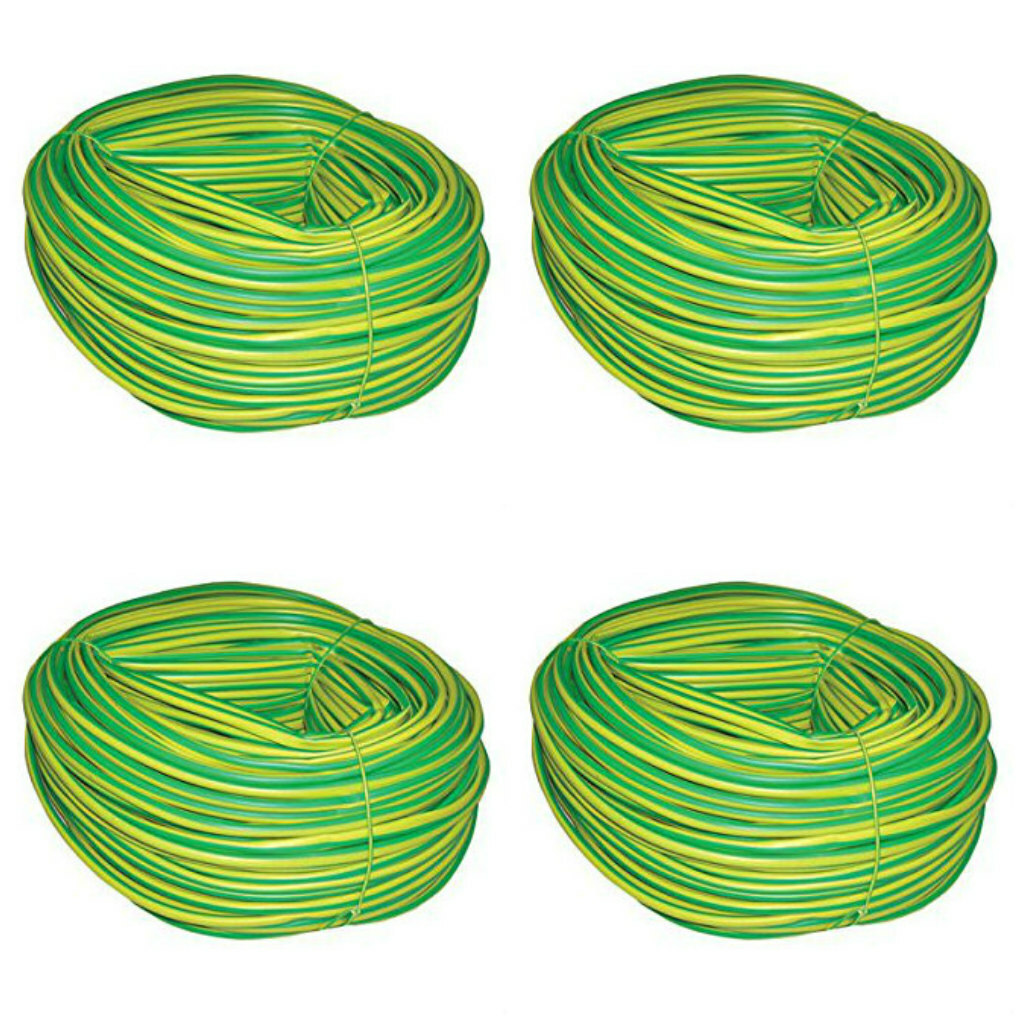 400m x Green & Yellow Earth Sleeving - 4mm