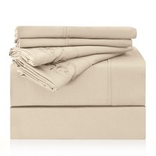 Twin XL Size Sheet Set - 4 Piece Hotel Luxury Wrinkle-Free Microfiber Sheet O...