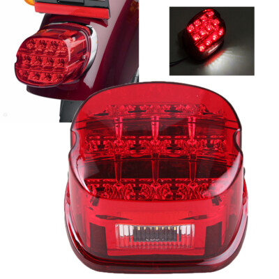 Red Lens LED Tail Light Indicator Brake For Harley Tour Road King Street glide