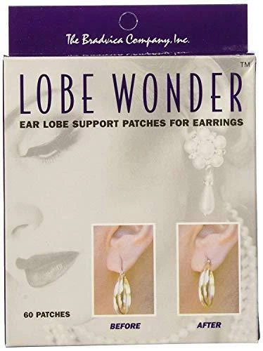 Ear lobe support for earrings (60 Patches)