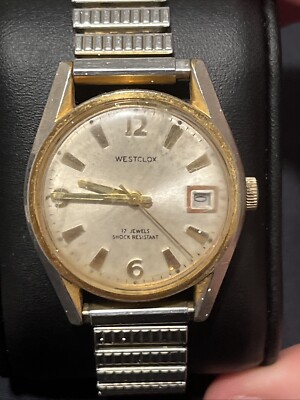 Vintage Westclox Men s 36mm 7    17 Jewels Wind Up Mechanical Watch Runs Great
