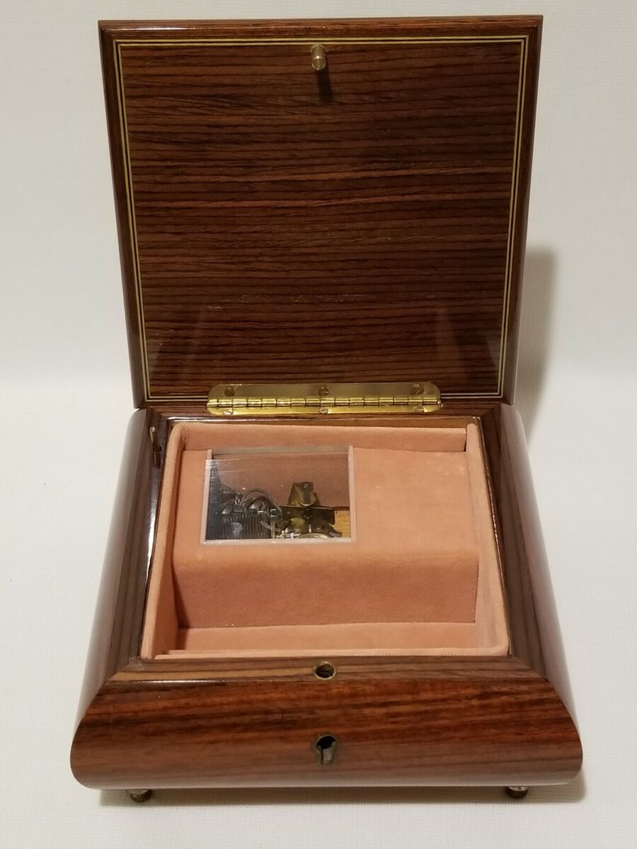 Vtg Reuge Inlaid Wood MUSIC Jewelry Box Swiss Musical Vtg Reuge Inlaid Wood MUSIC Jewelry Box Swiss Musical