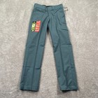 Dickies Flex Men's Slim Fit Tapered Twill Work Pants Size 28X30 Green Flat Front