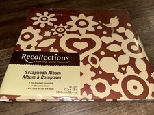 Vintage Scrap Book Photo Album RECOLLECTIONS Flower Patterns 154806 NEW