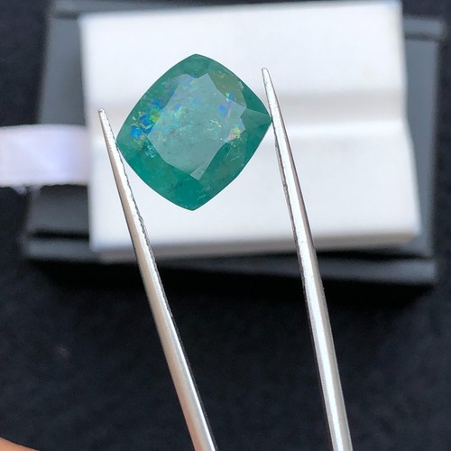 8.35 Ct Natural Faceted Cut Greenish Blue Tourmaline gemstone From Afghanistan - Picture 7 of 16