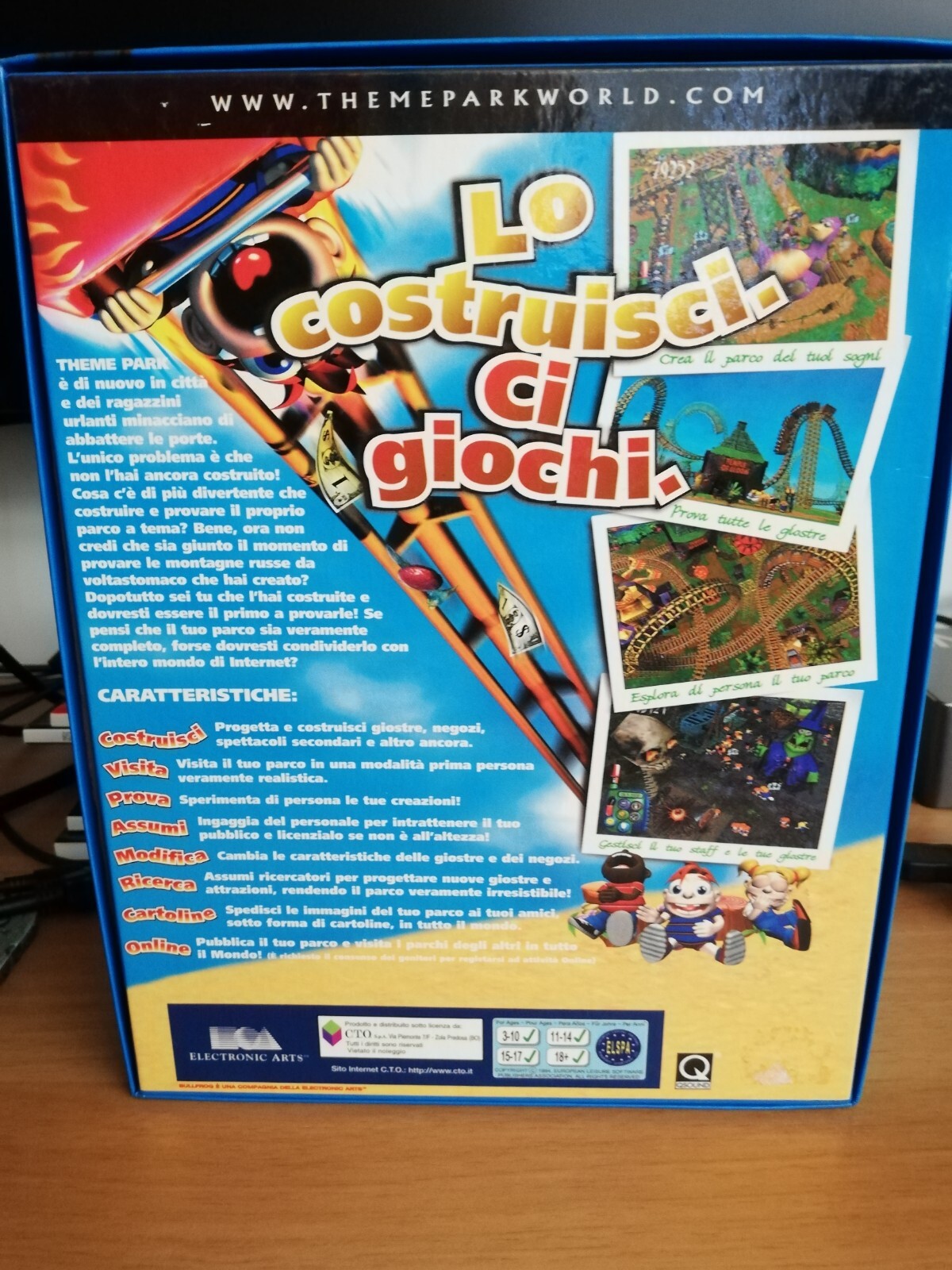 Theme Park World (Bullfrog) per PCCDRom versione big box in italiano