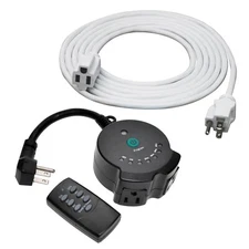 CP Outdoor Lighting Timer with 12 ft Indoor/Outdoor Extension Cord, CPCO95005