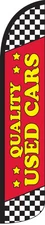 Quality Used Cars Red Windless Full Sleeve Swooper Flag Feather Banner