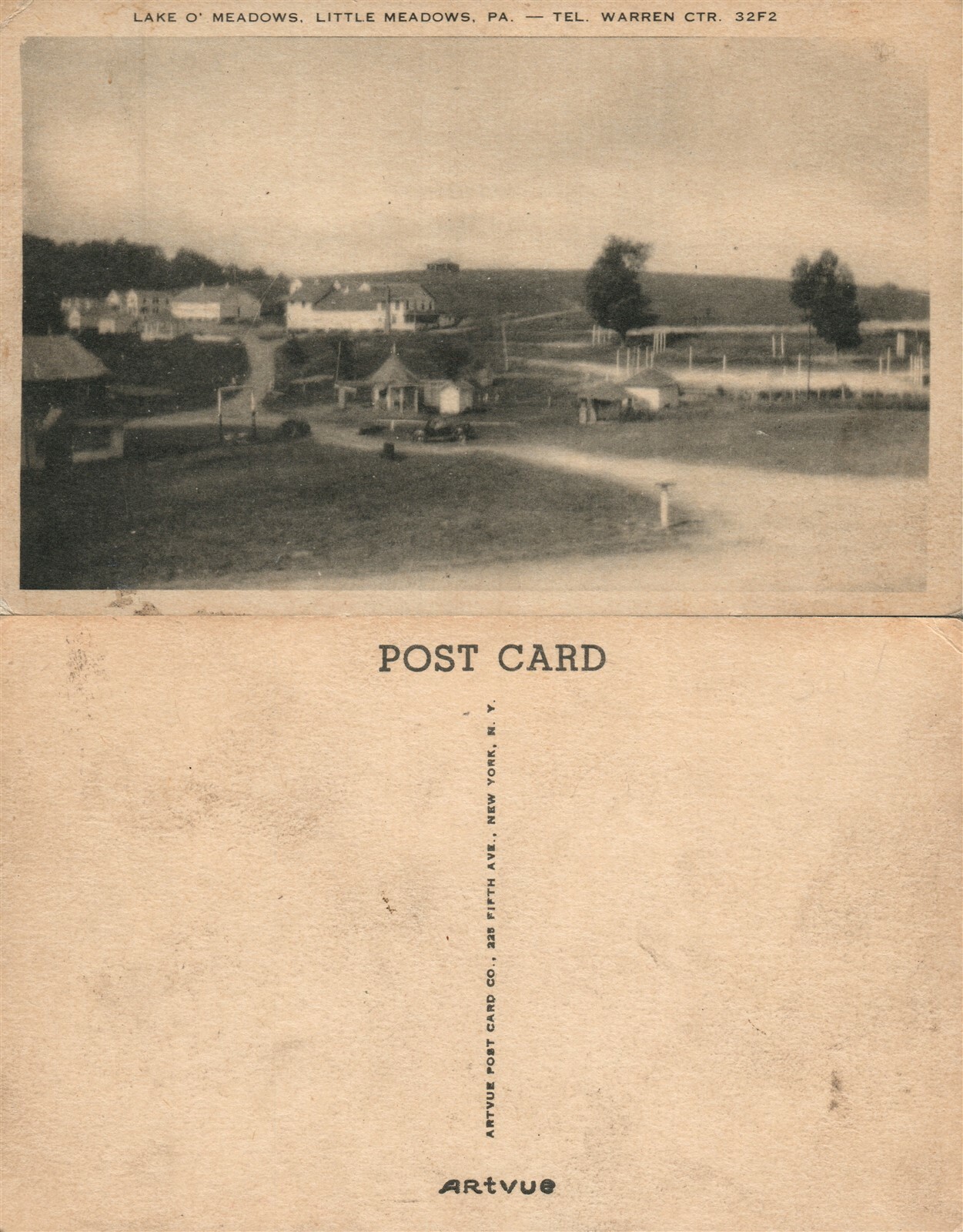 LITTLE MEADOWS PA LAKE O'MEADOWS ANTIQUE POSTCARD eBay