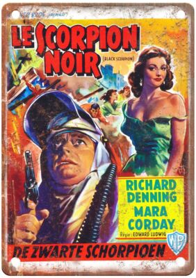 Black Scorpion Vintage Movie Poster Old Retro Look Metal Sign MP520