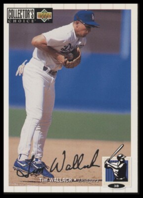 Tim Wallach #466 1994 Collector's Choice Silver Signature Near Mint