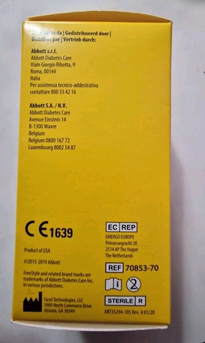 FreeStyle Lancets 28 Gauge 50 Pzs ABBOT Nuove Mai Usate Scatola Sigillata - Foto 4 di 9