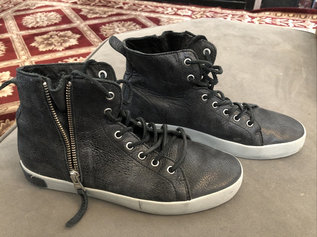 Blackstone KL-57 Black Hightop Side Zip Sneakers Womens Size US EUR 38  (Used)