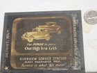 Riverview Service Station Detroit Michigan RARE! Vintage Glass Ad...1930's — photo 1
