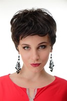 Denise Women's Wig Human Hair Braun Short Shaggy Wild Backcombed 25 Cm Bhh-10-0 Denise Women's Wig Human Hair Braun Short Shaggy Wild Backcombed 25 Cm Bhh-10-0
