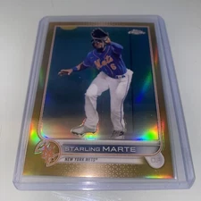 Topps Chrome Gold Starling Marte Gold SSP Mets /50 All Star MVP
