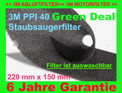 Miele AEG Bosch Siemens u.v.a 3M Staubsaugerfilter Motor/Abluftfilter WASCHBAR