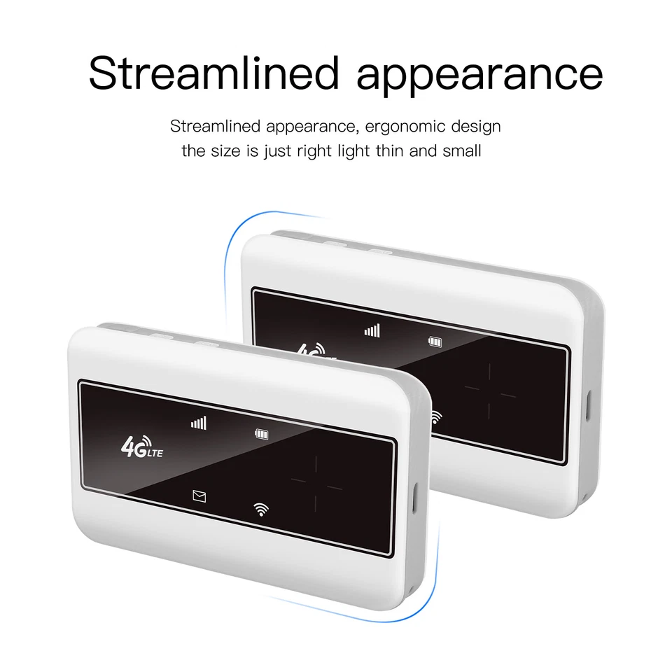 Portable built-in battery, 4G LTE Wifi router mobile modem 150Mbps hotspot SIM c - Image 3 of 4