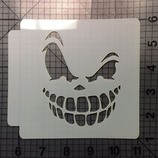 Scary Face 100 Stencil