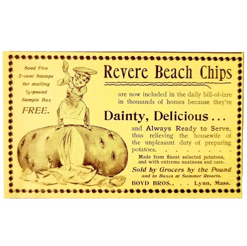 Revere Beach Potato Chips 1897 Advertisement Victorian Snacks Boyd Bros ADBN1nnn