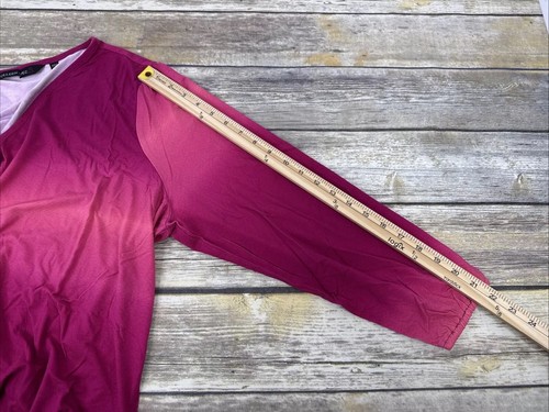Colleen Lopez Long Sleeve Ombré Top Womens Plus Size 2X Pink NWOT - Picture 11 of 12