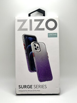 ZIZO Surge Series iPhone 12 Pro Max Phone Case Purple Glitter Slim Case Open Box