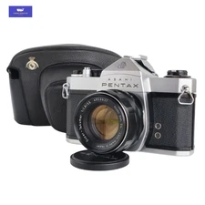 PENTAX SL Silver SLR Film camera + Super Takumar 1:1.8 55mm MF From Japan