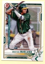 2021 Bowman Draft Brayan Buelvas baseball prospect card #BD-39 Oakland Athletics